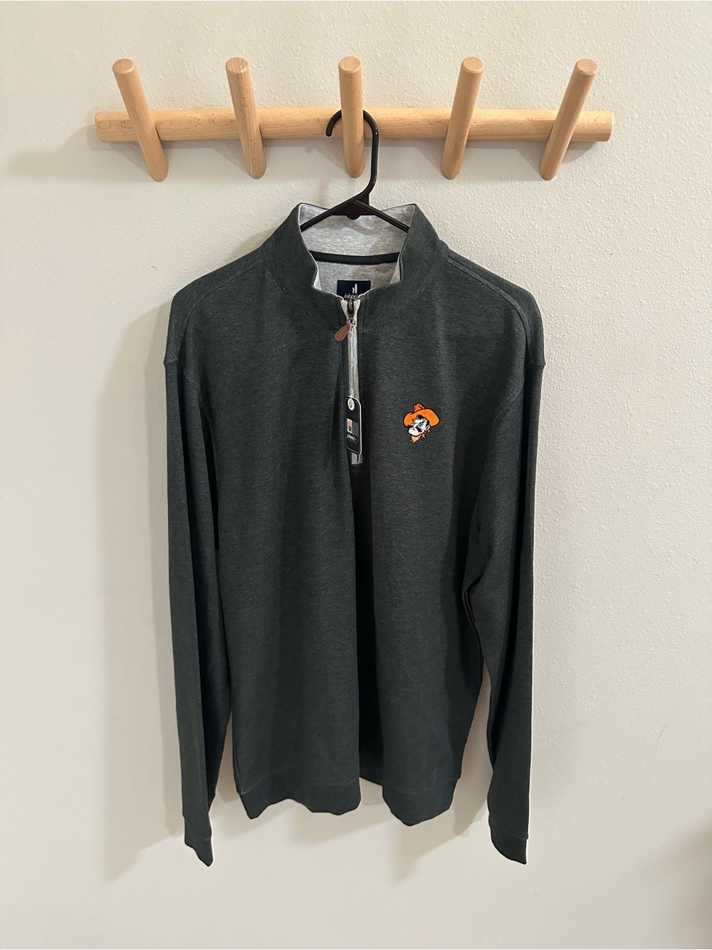 Johnnie-O Men's Oklahoma
State Cowboys Heather Black
Sully 1/4 Zip Pullover